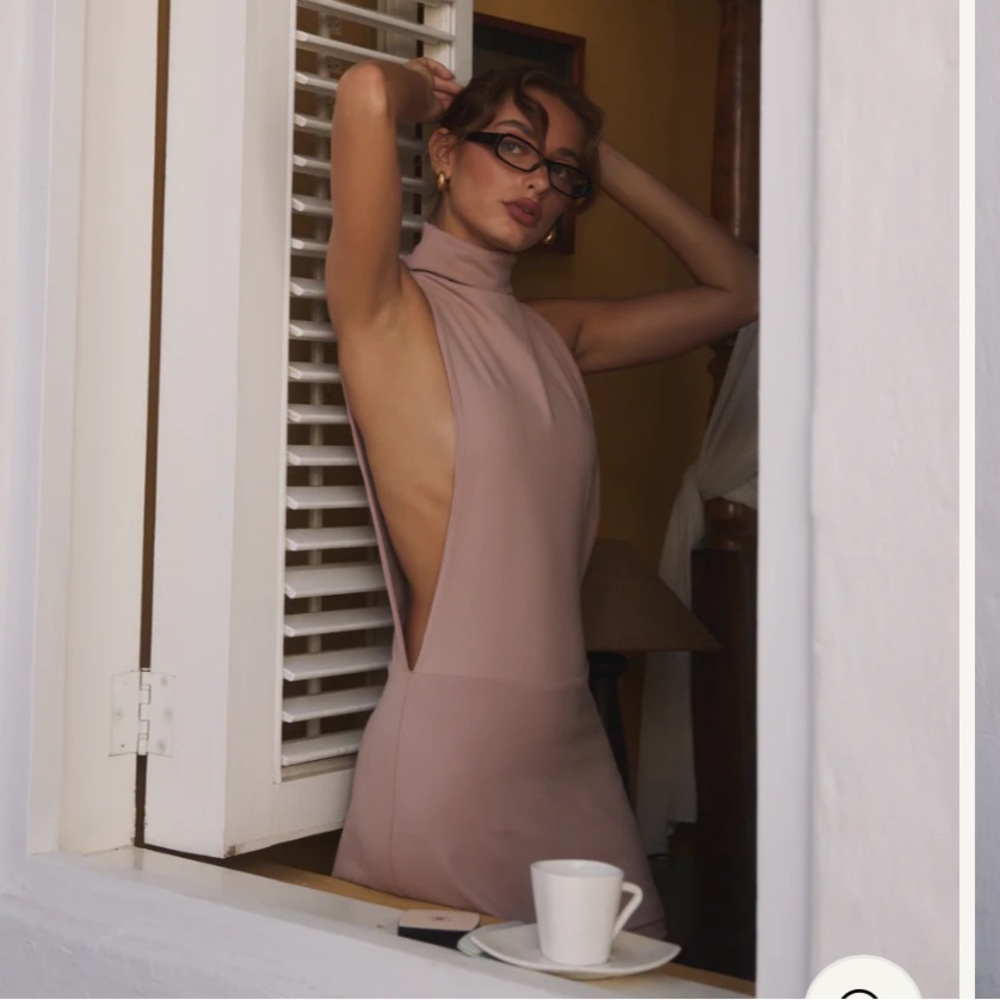Amelie Teje Dusty Rose Pink Suki Turtleneck Dress!